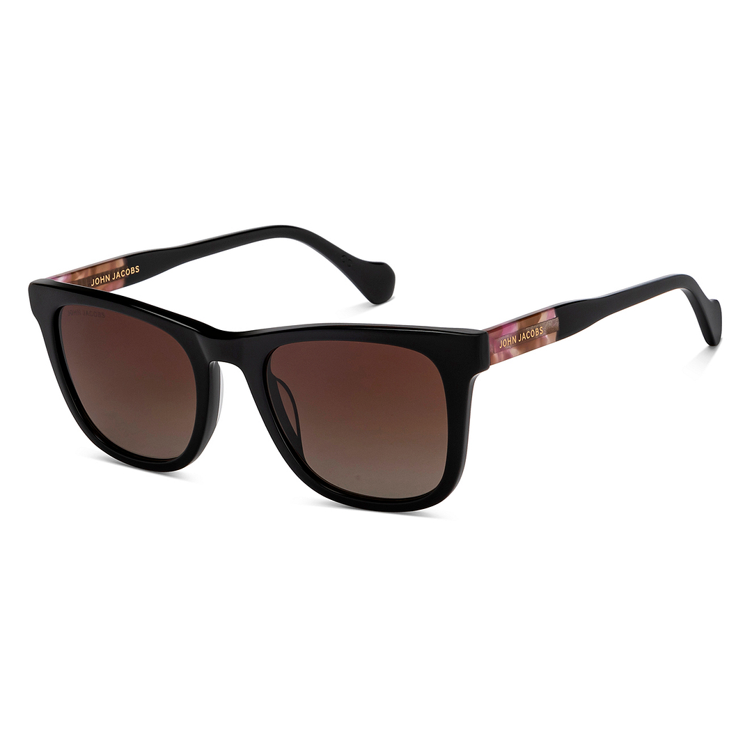 John Jacobs Black Full Rim Square right side