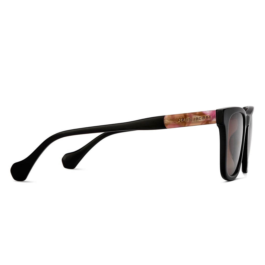John Jacobs Black Full Rim Square left side