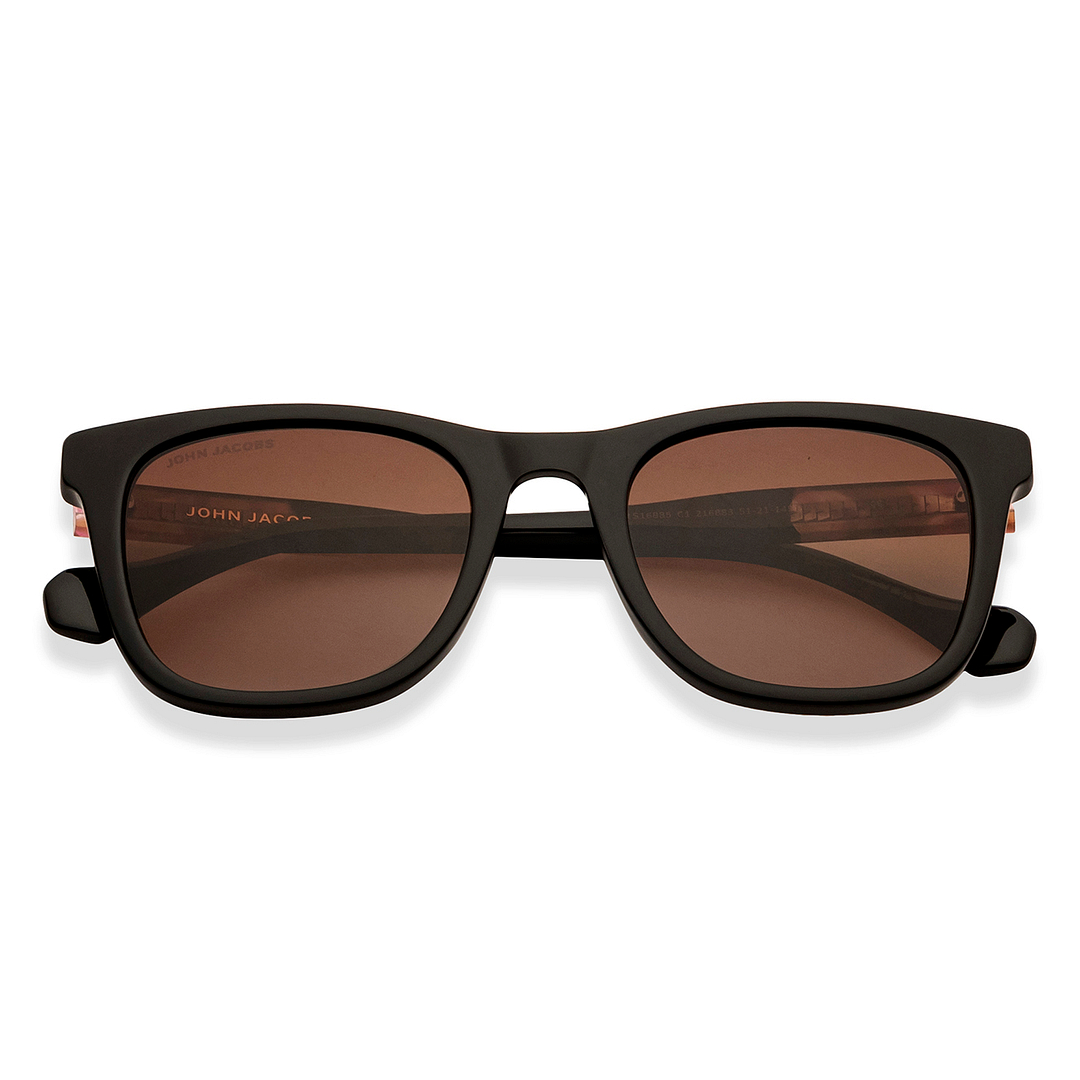 John Jacobs Black Full Rim Square left side
