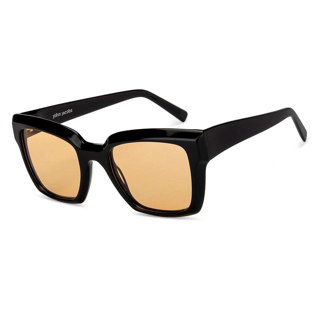 Buy Black Brown Solid Full Rim Square John Jacobs JJ Tints JJ