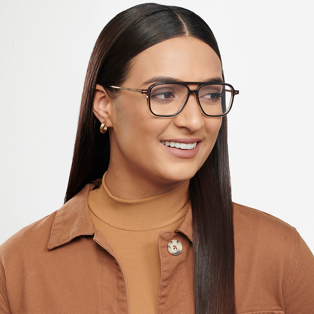 John Jacobs Online Black Full Rim Square right side