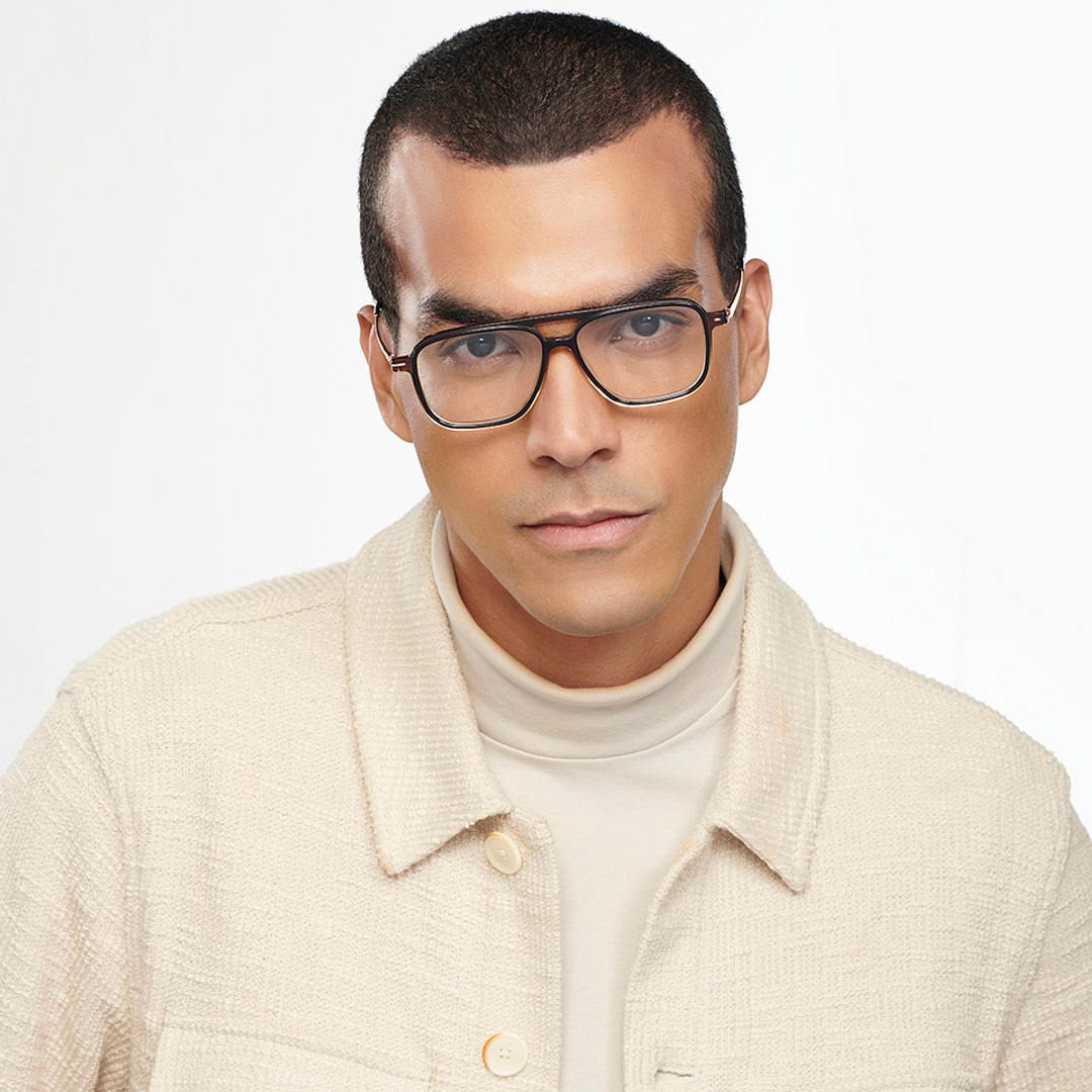 John Jacobs Online Black Full Rim Square left side