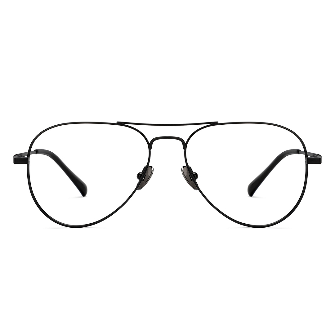 John Jacobs Online Black Full Rim Aviator left side