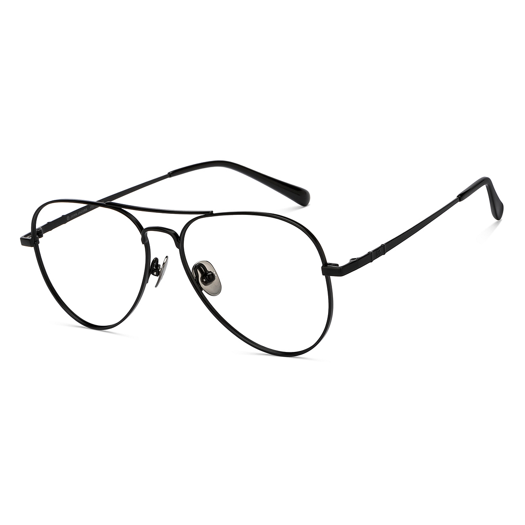 John Jacobs Online Black Full Rim Aviator right side