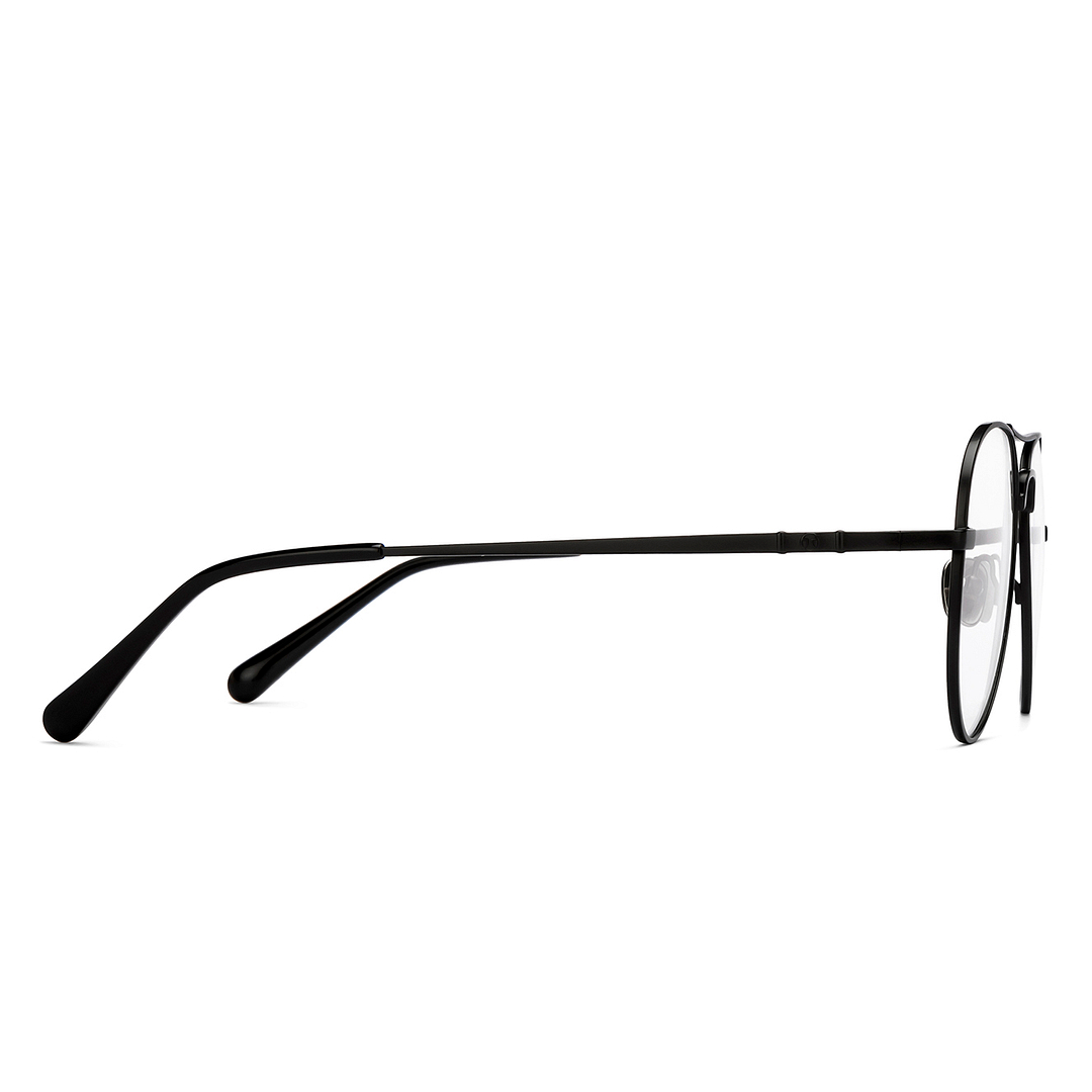 John Jacobs Online Black Full Rim Aviator left side