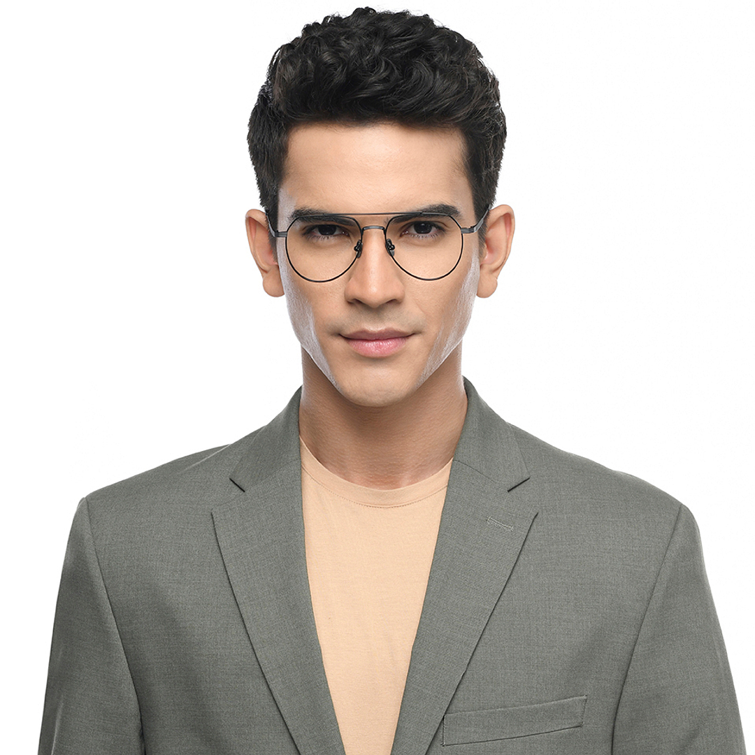 John Jacobs Online Black Full Rim Aviator left side