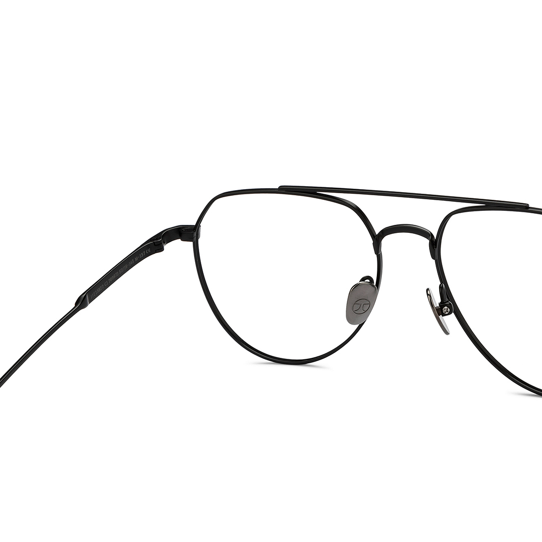 John Jacobs Online Black Full Rim Aviator right side