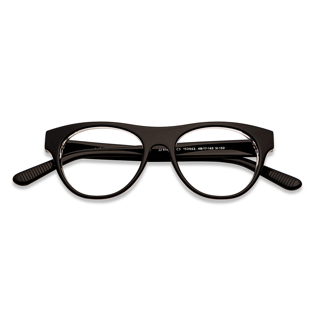 John Jacobs Black Full Rim Square left side