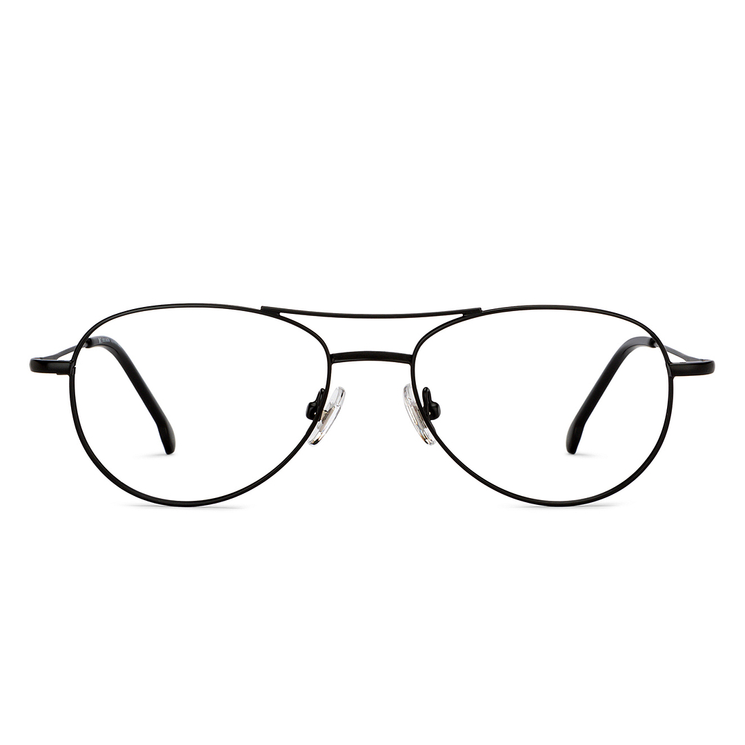 John Jacobs Black Full Rim Aviator right side