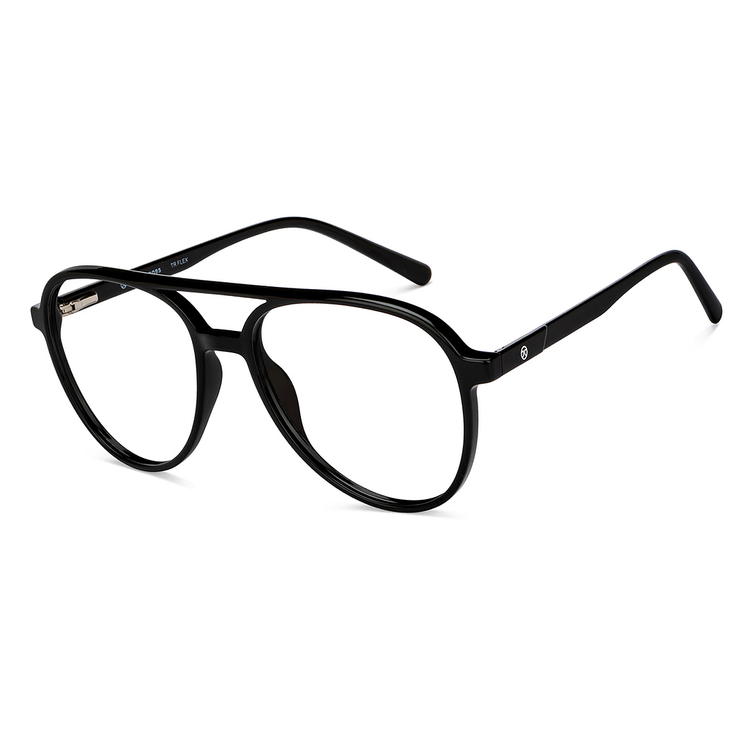 John Jacobs Online Black Full Rim Aviator right side