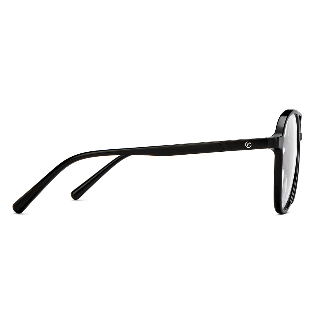 John Jacobs Online Black Full Rim Aviator left side