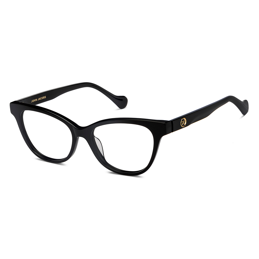 John Jacobs Online Black Full Rim Cat Eye left side