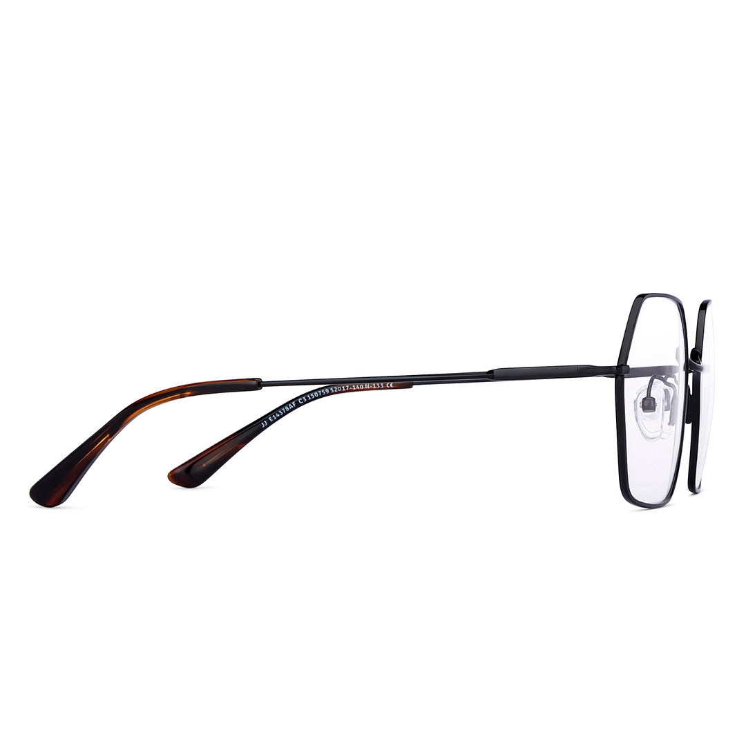 John Jacobs Online Black Full Rim Geometric left side