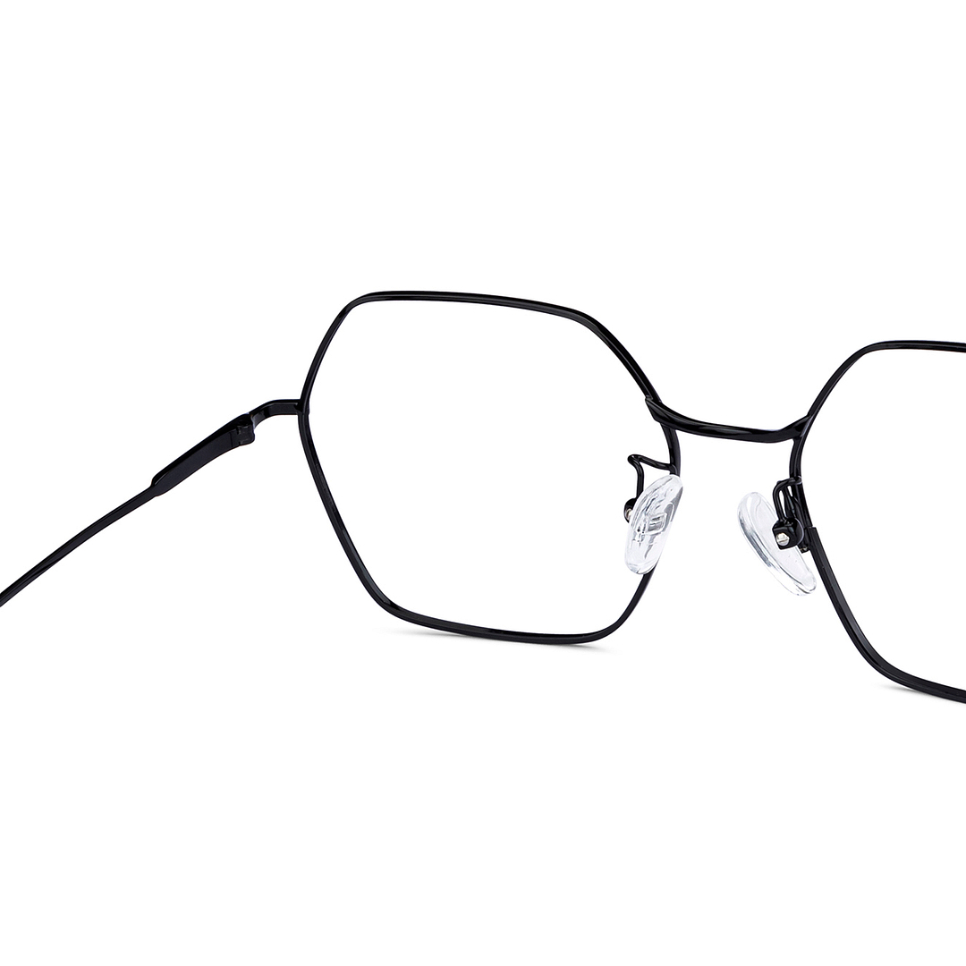 John Jacobs Online Black Full Rim Geometric right side