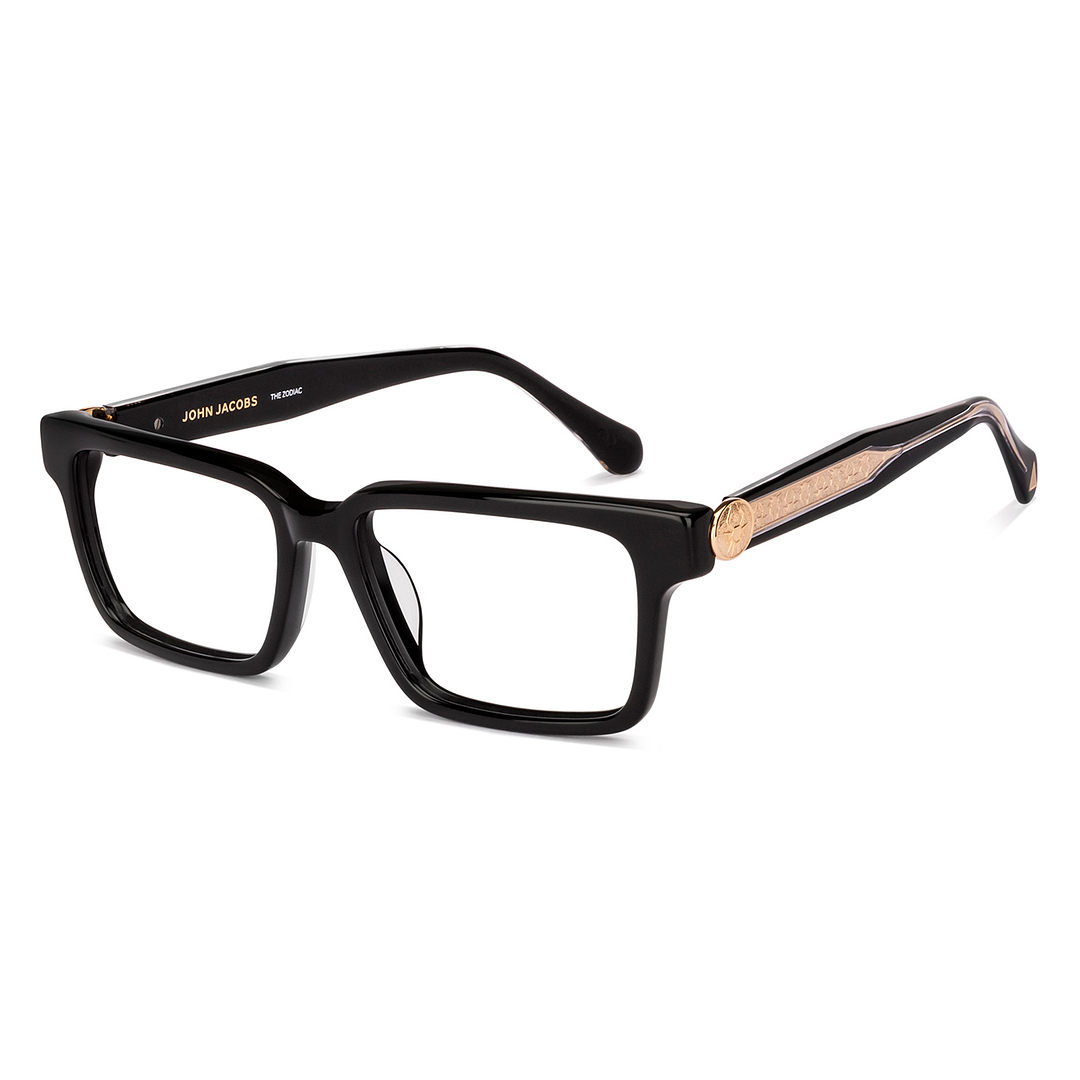 Buy Black Full Rim Rectangle John Jacobs Rich Acetate JJ E70136