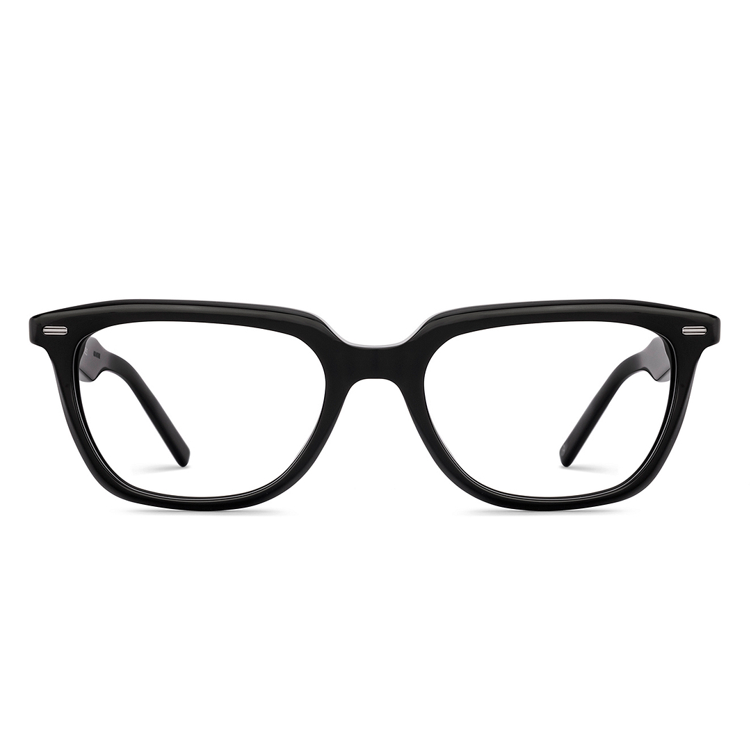 JJ Black Full Rim Rectangle John Jacobs JJ RICH ACETATE JJ E70189