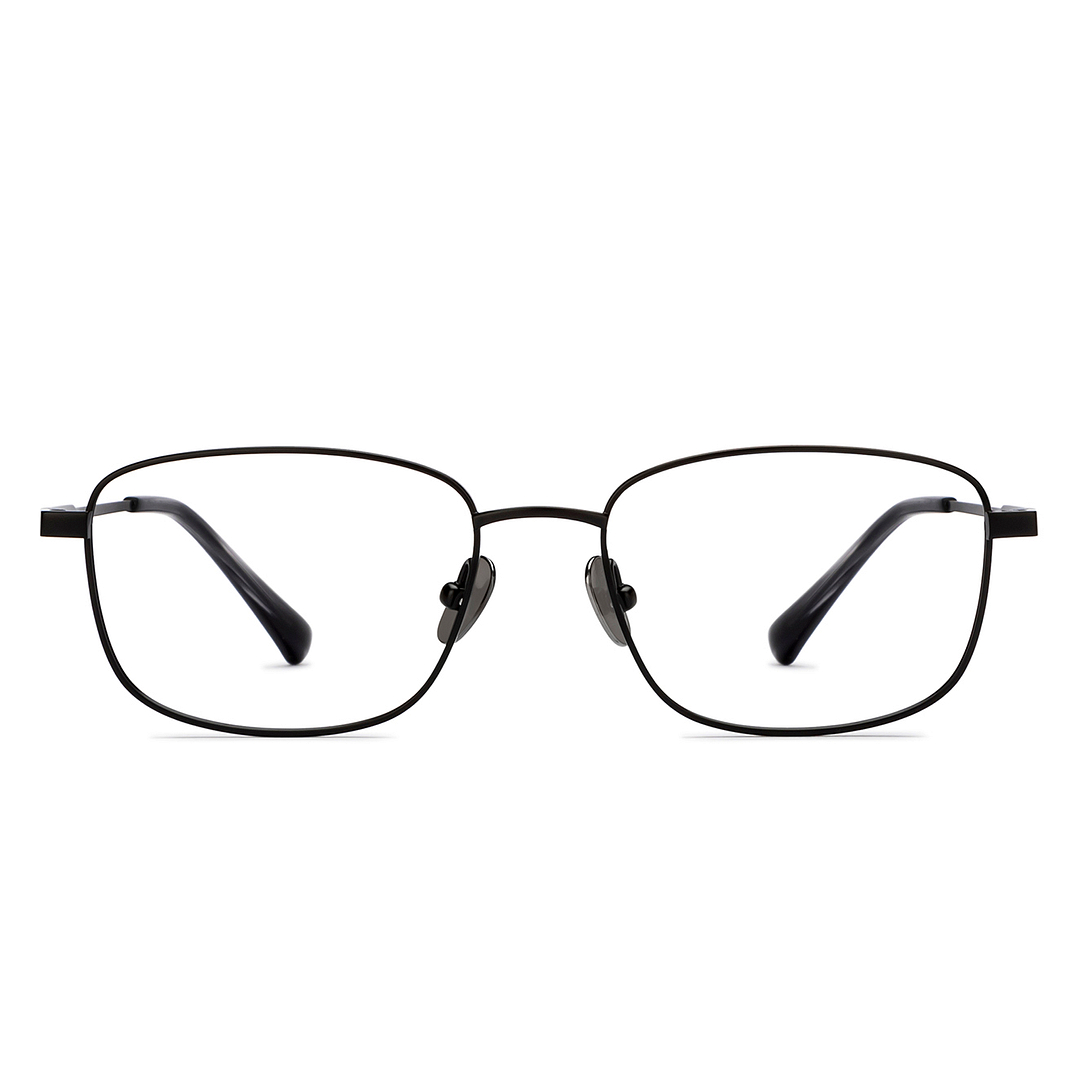 John Jacobs Black Full Rim Rectangle left side