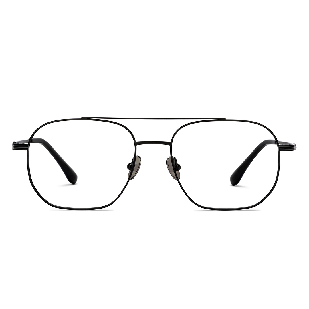 John Jacobs Online Black Full Rim Aviator left side