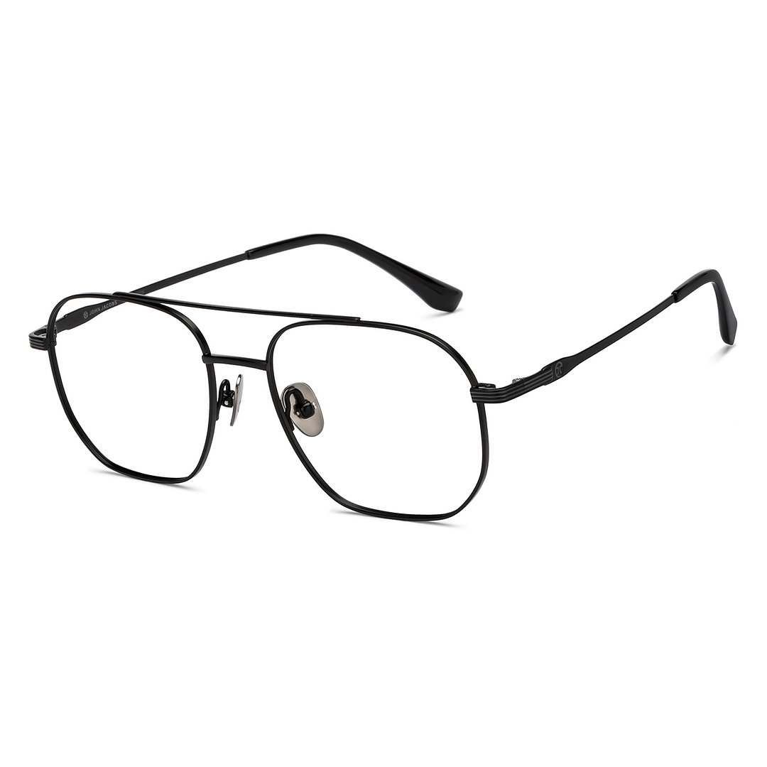 John Jacobs Online Black Full Rim Aviator right side