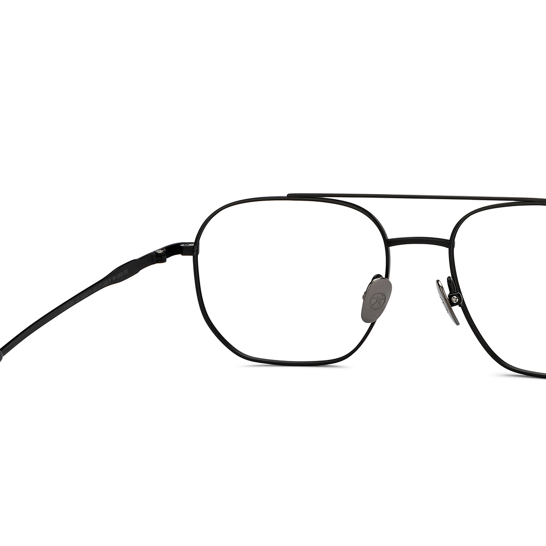 John Jacobs Online Black Full Rim Aviator right side