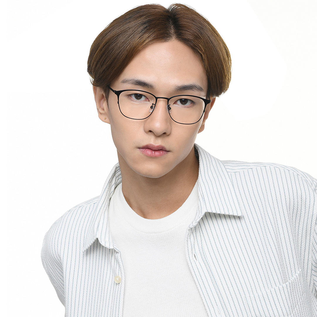 John Jacobs Black Full Rim Square right side