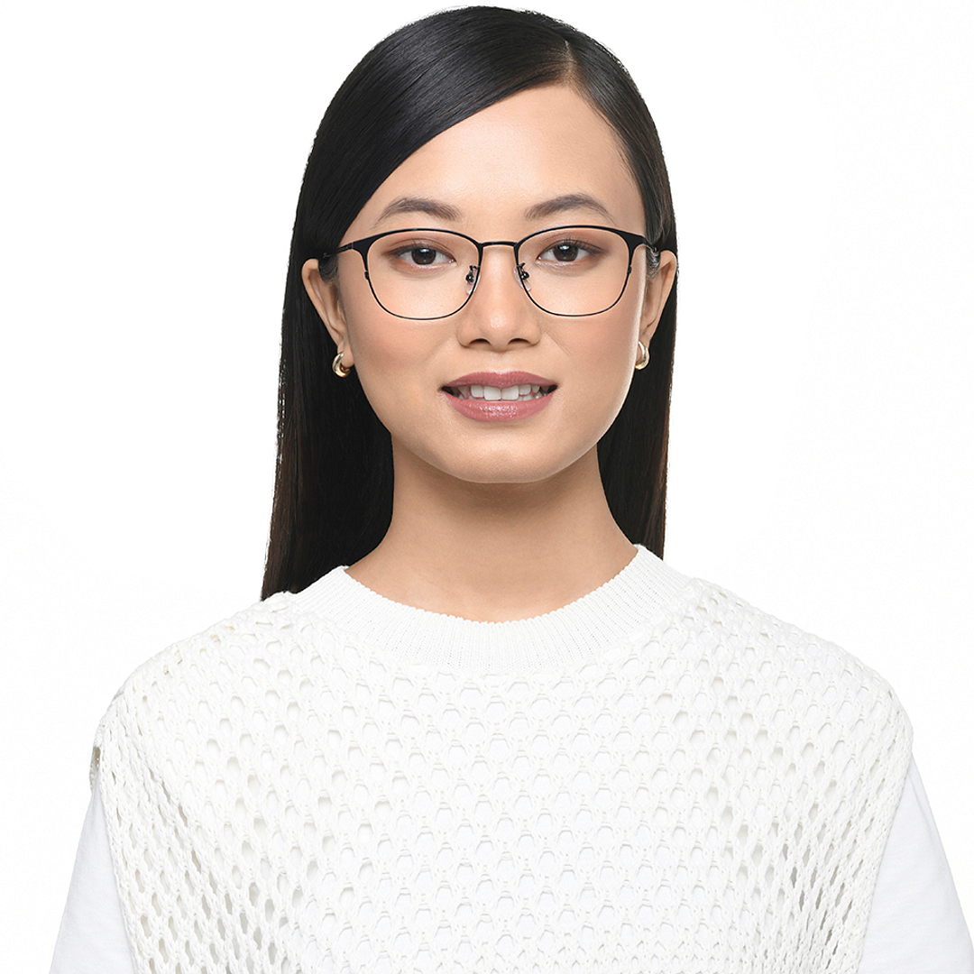 John Jacobs Black Full Rim Square right side