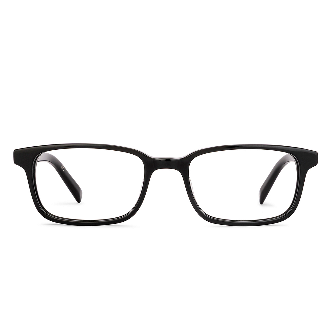 John Jacobs Black Full Rim Rectangle right side