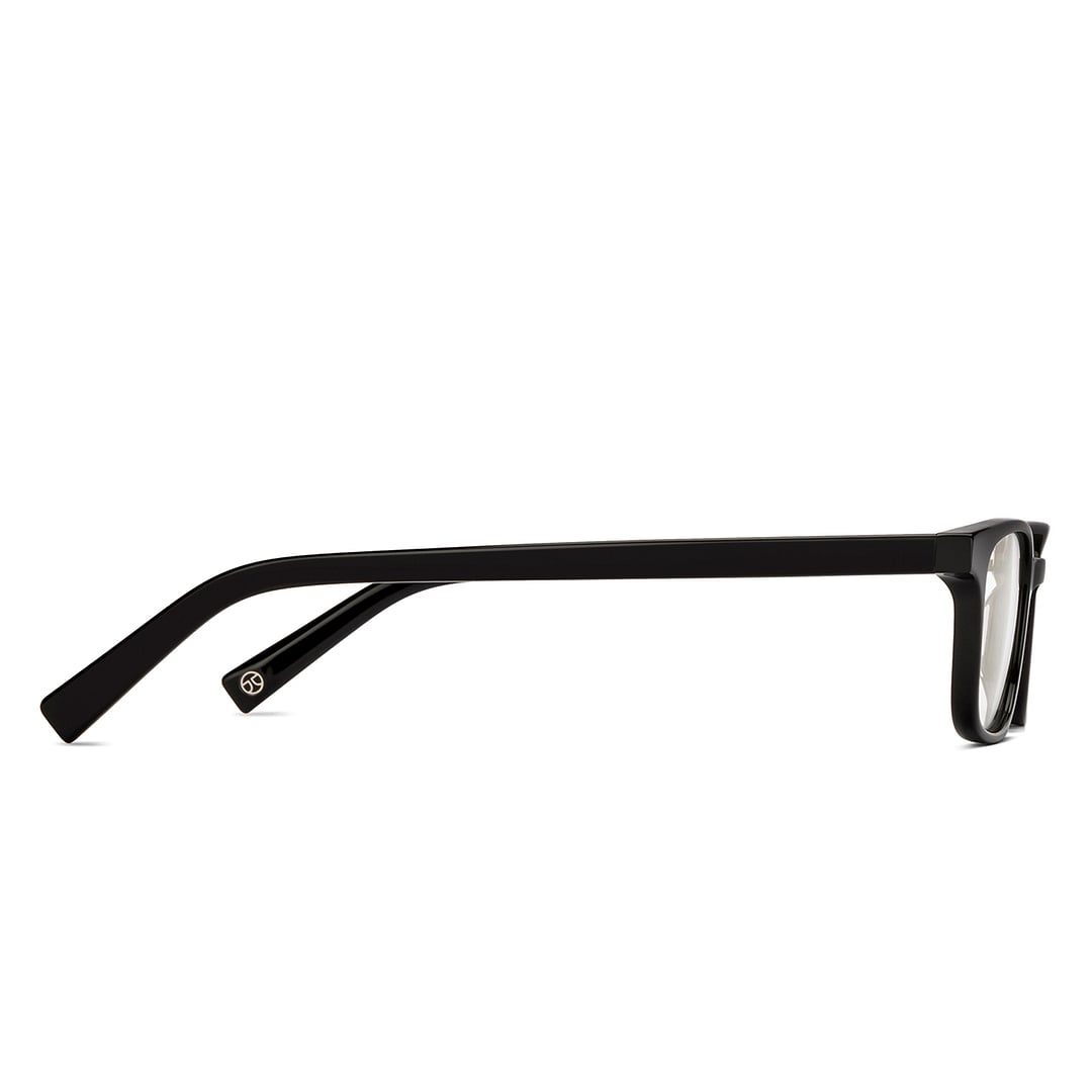 John Jacobs Black Full Rim Rectangle left side