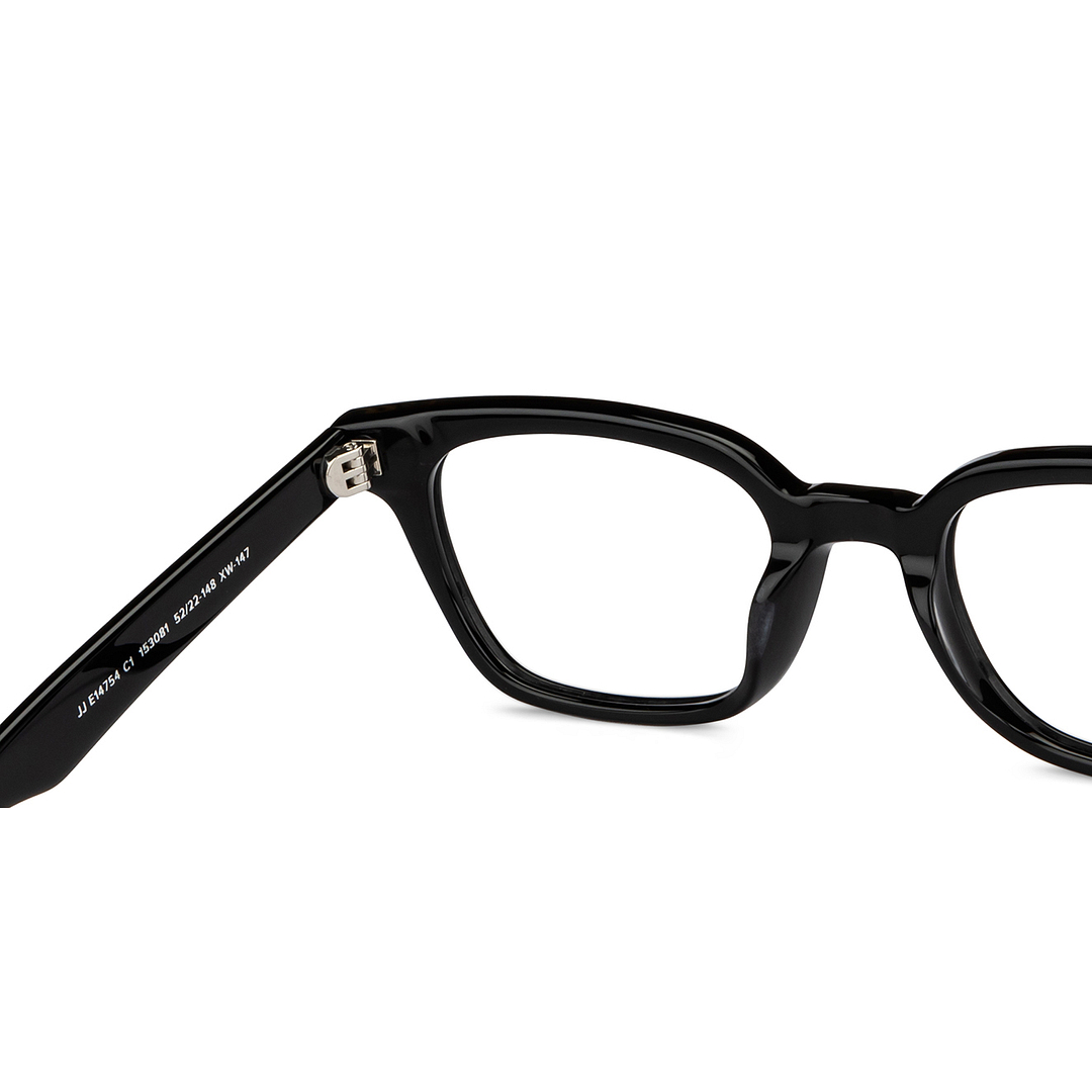 John Jacobs Black Full Rim Rectangle right side