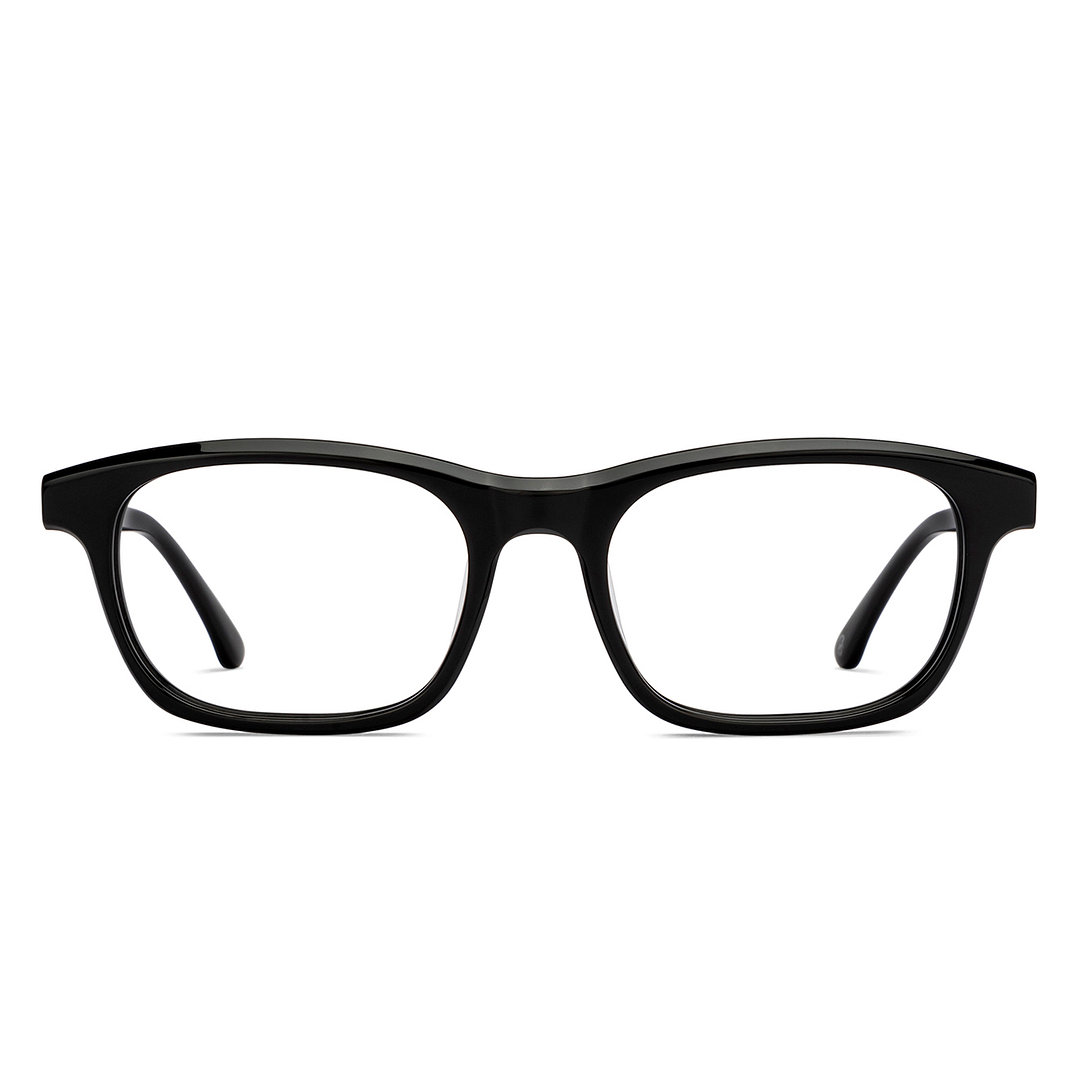 John Jacobs Black Full Rim Rectangle right side