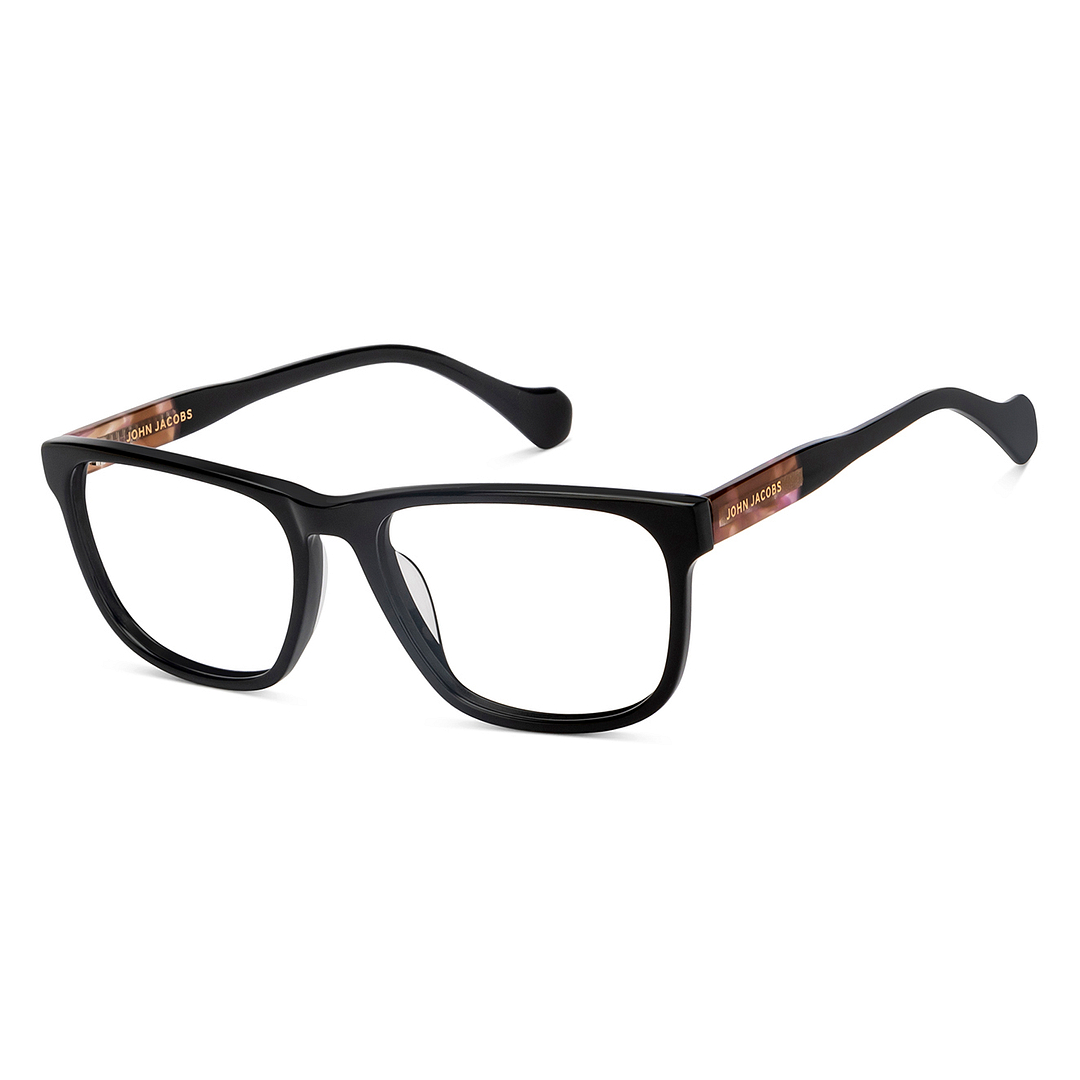 John Jacobs Black Full Rim Square left side