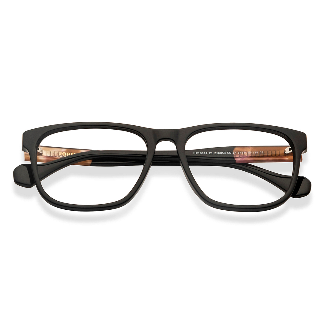 John Jacobs Black Full Rim Square left side