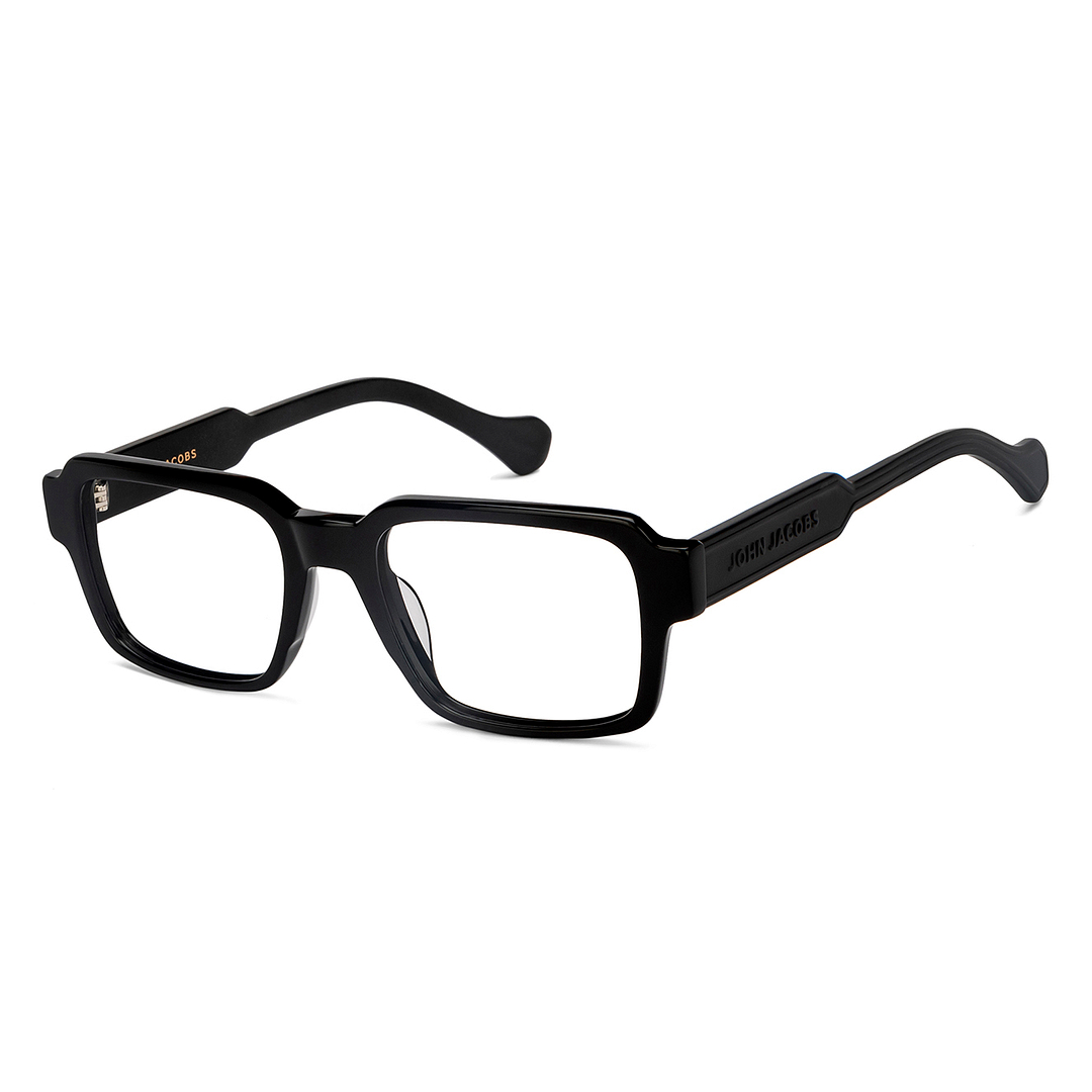 John Jacobs Black Full Rim Square left side