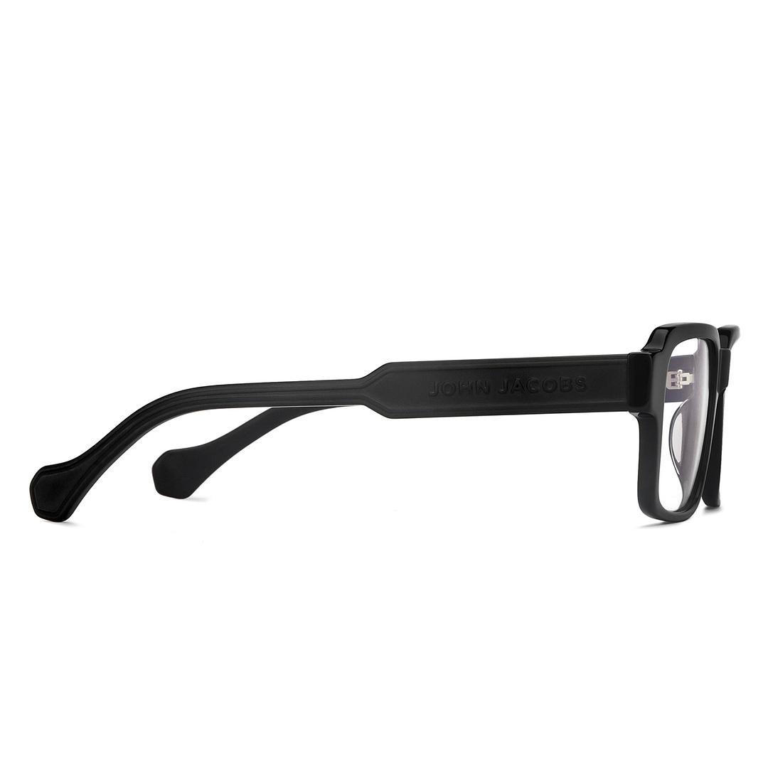 John Jacobs Black Full Rim Square left side