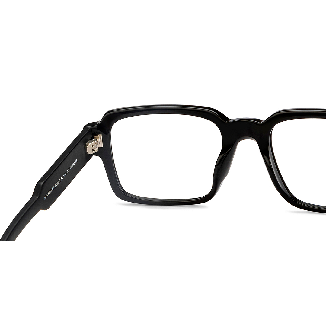 John Jacobs Black Full Rim Square right side