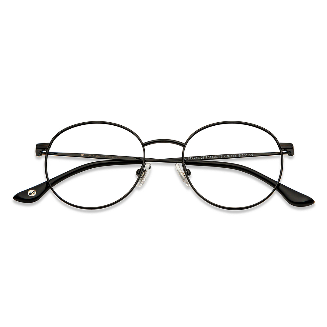 John Jacobs Online Black Full Rim Round left side