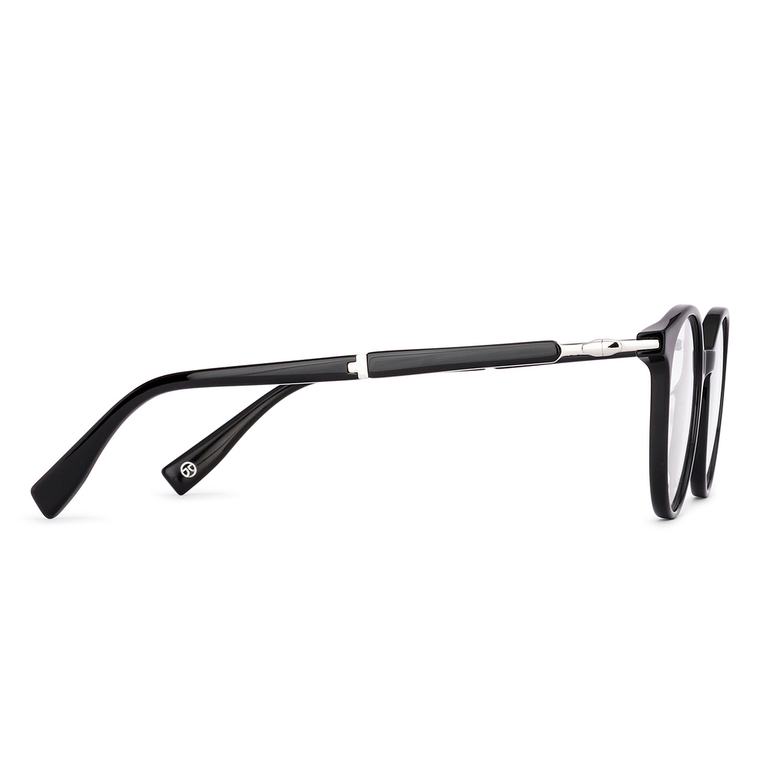 John Jacobs Black Full Rim Round left side