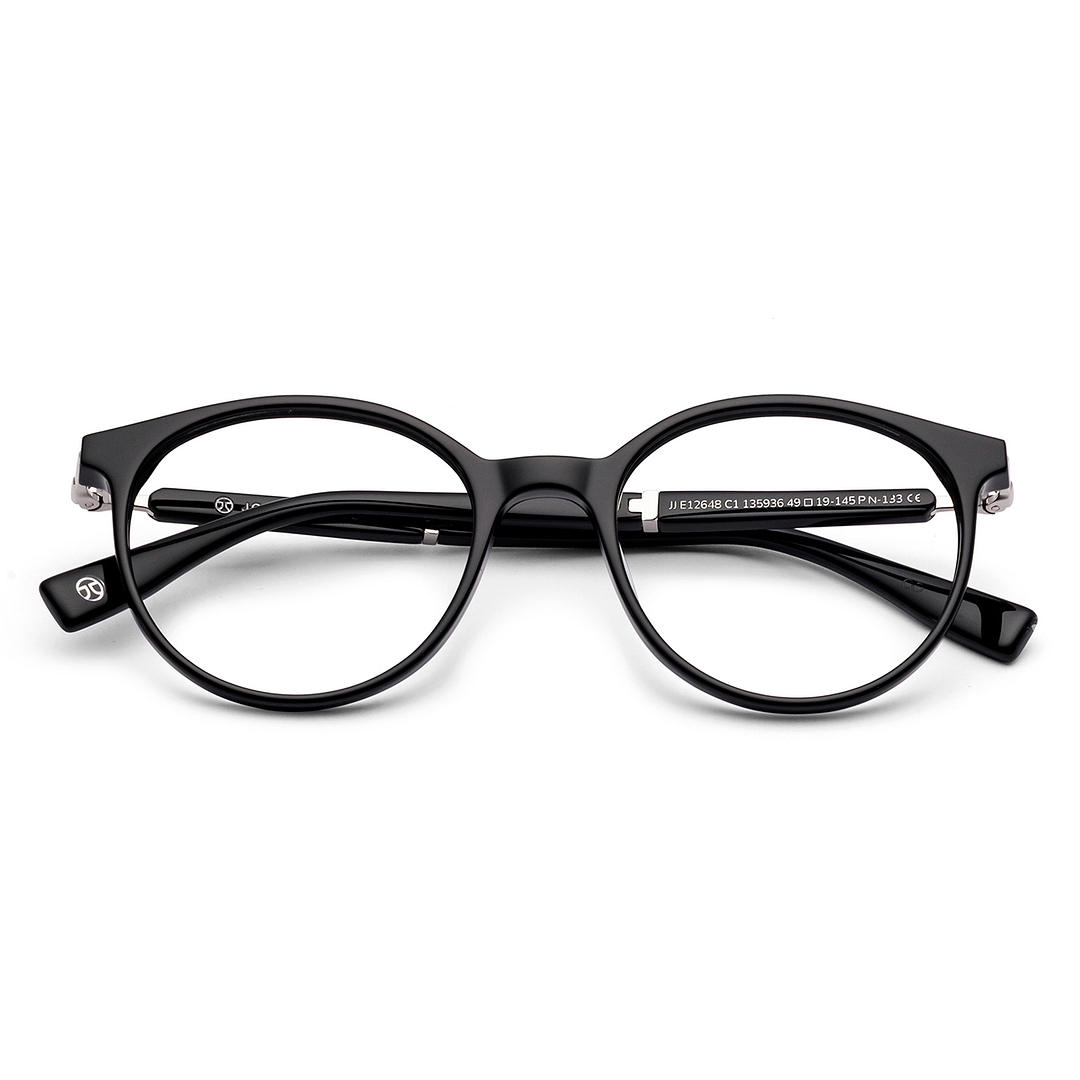 John Jacobs Black Full Rim Round left side