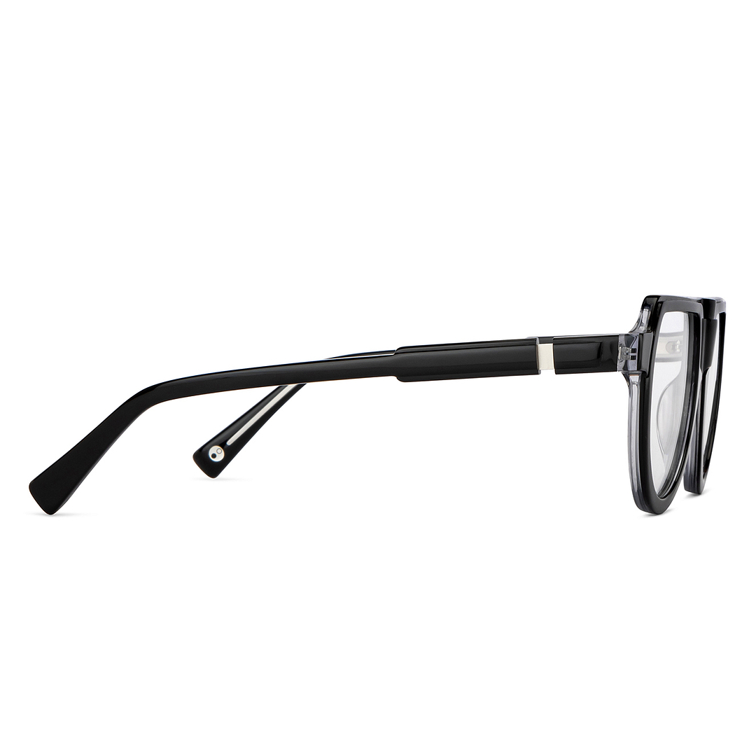 John Jacobs Online Black Full Rim Aviator left side