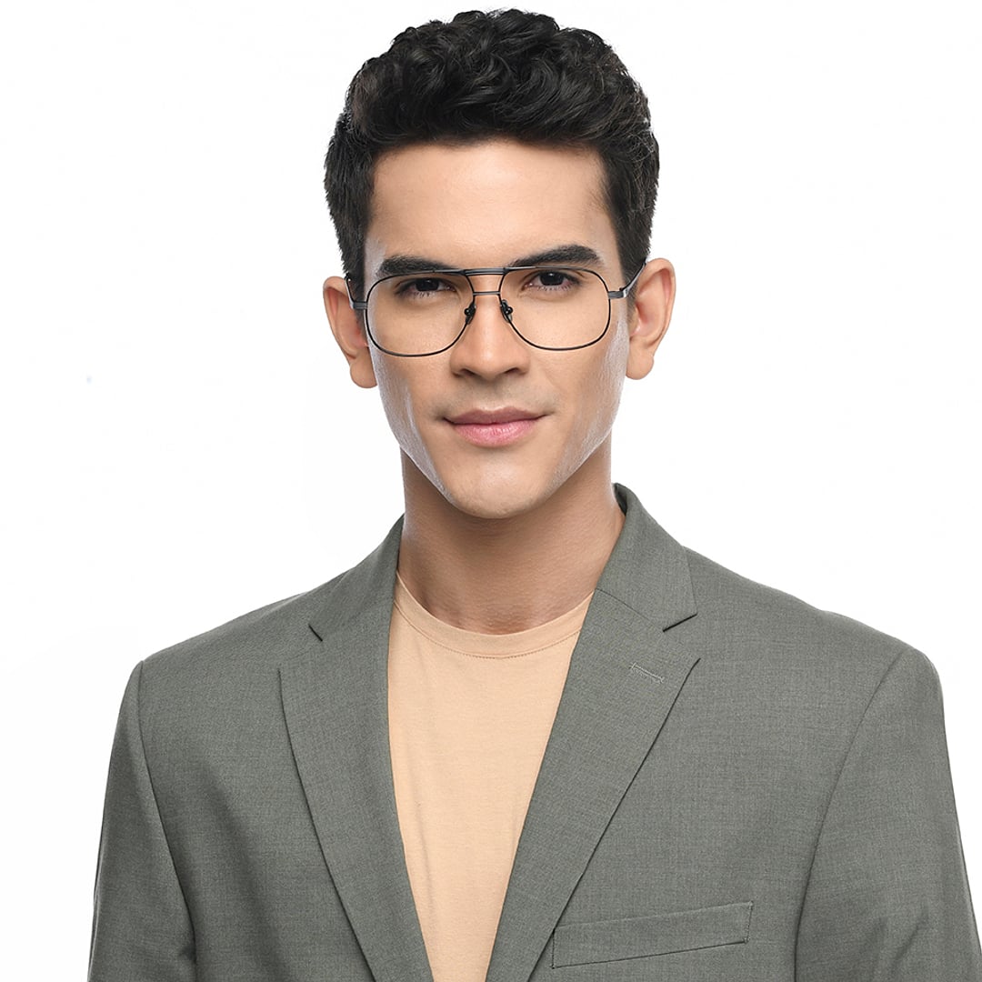 John Jacobs Online Black Full Rim Aviator right side