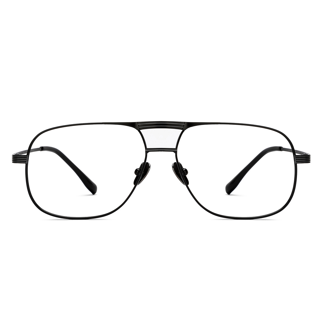 John Jacobs Online Black Full Rim Aviator left side