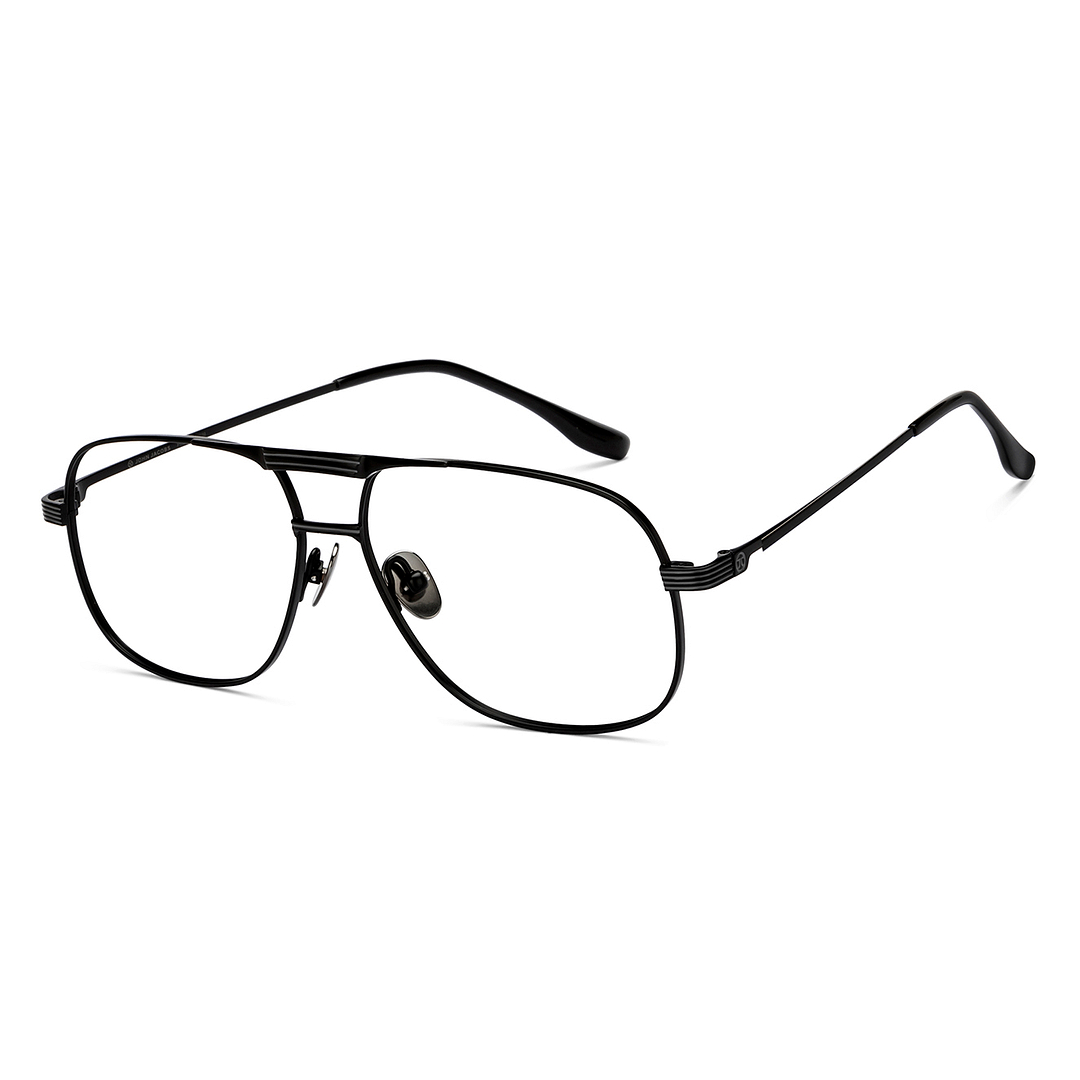 John Jacobs Online Black Full Rim Aviator right side