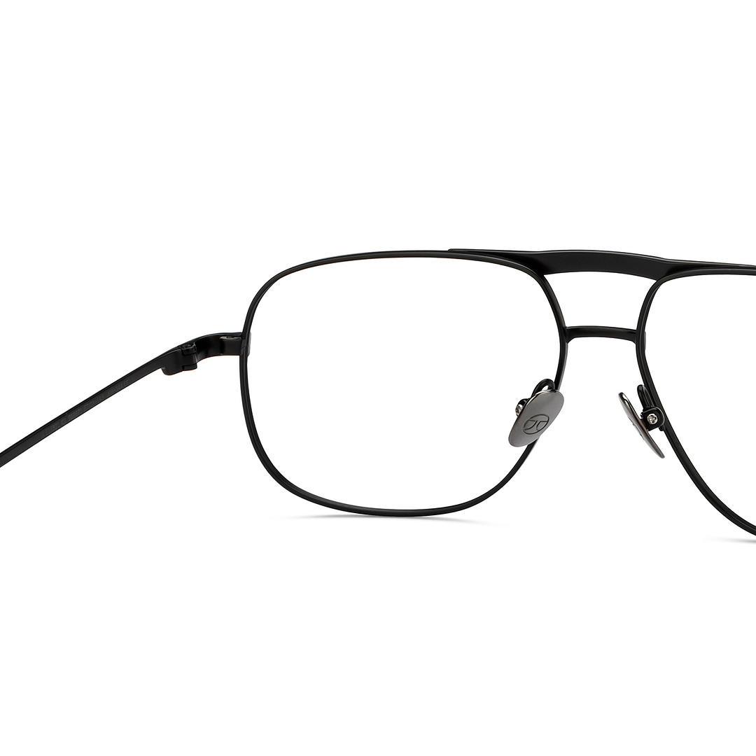 John Jacobs Online Black Full Rim Aviator right side