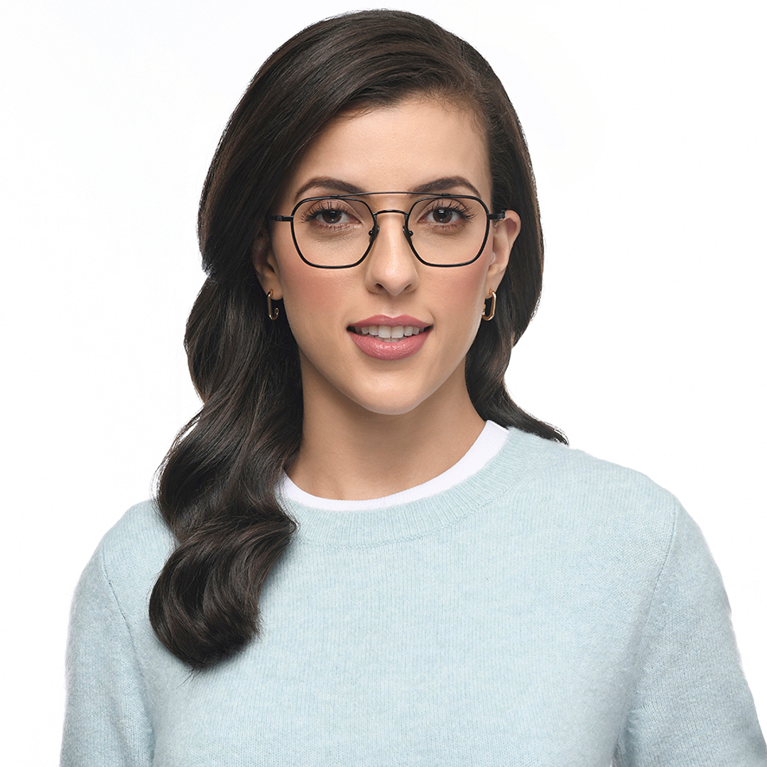 John Jacobs Online Black Full Rim Square left side