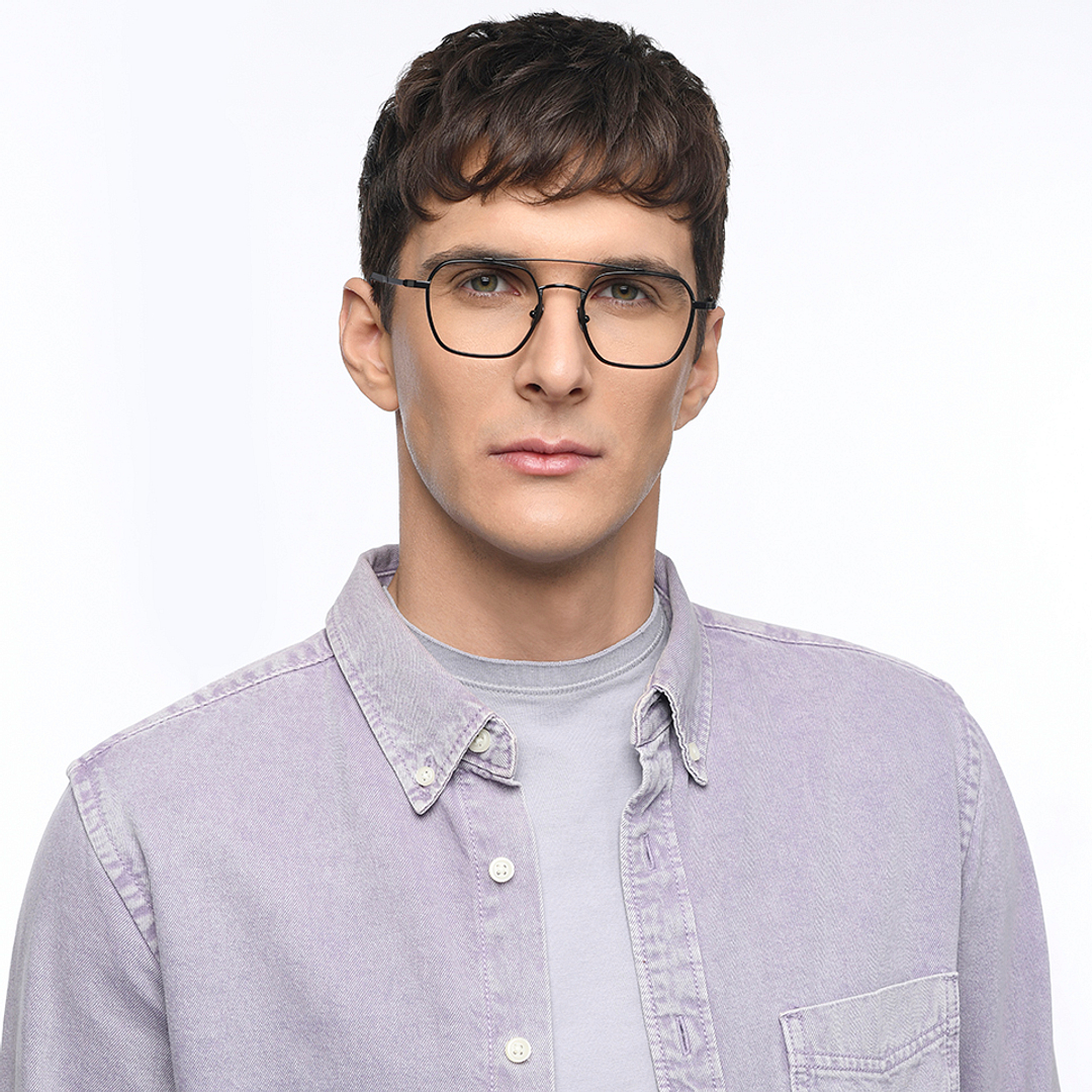 John Jacobs Online Black Full Rim Square right side