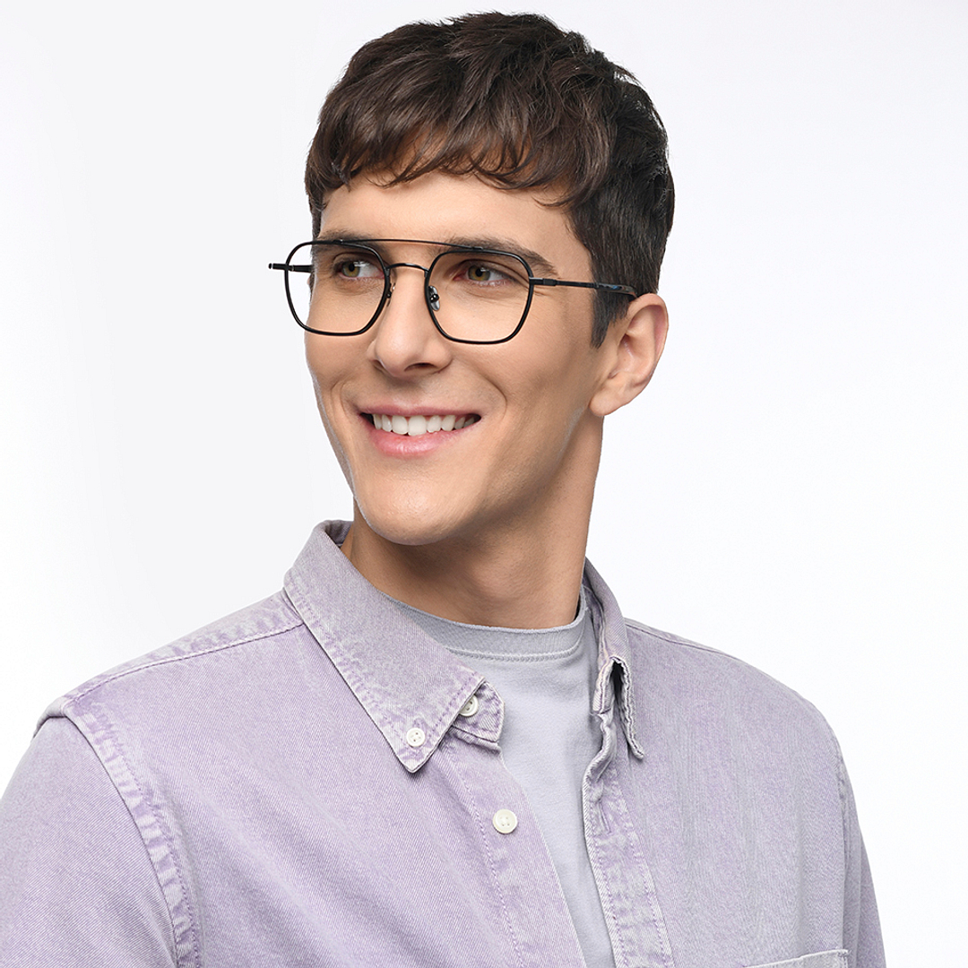 John Jacobs Online Black Full Rim Square left side