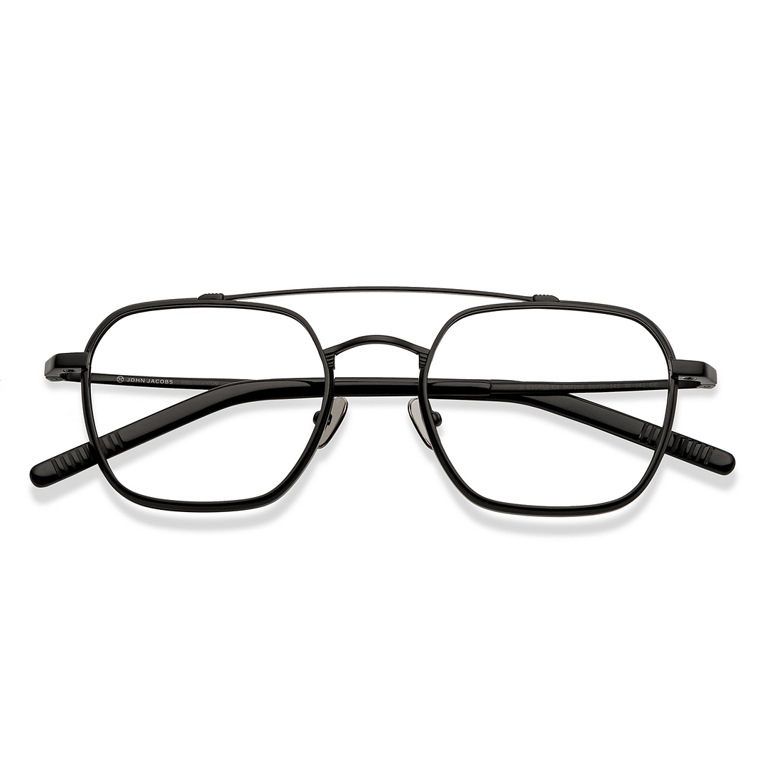 John Jacobs Online Black Full Rim Square left side
