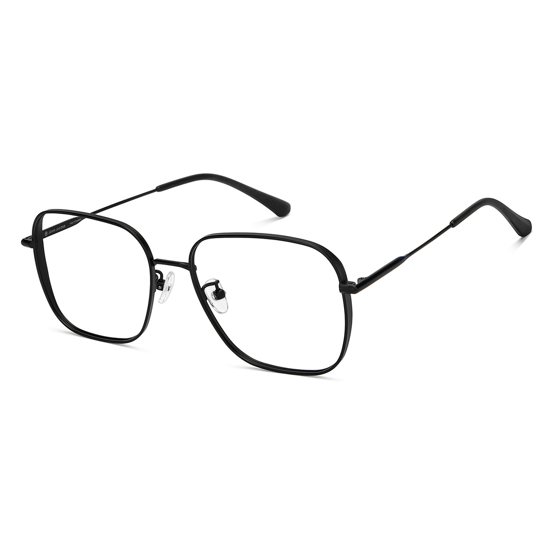 John Jacobs Black Full Rim Square left side