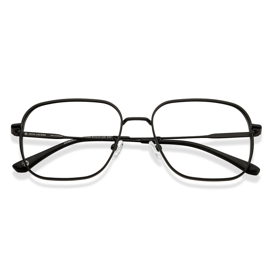 John Jacobs Black Full Rim Square right side