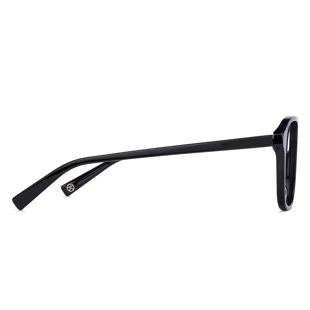 John Jacobs Black Full Rim Square left side